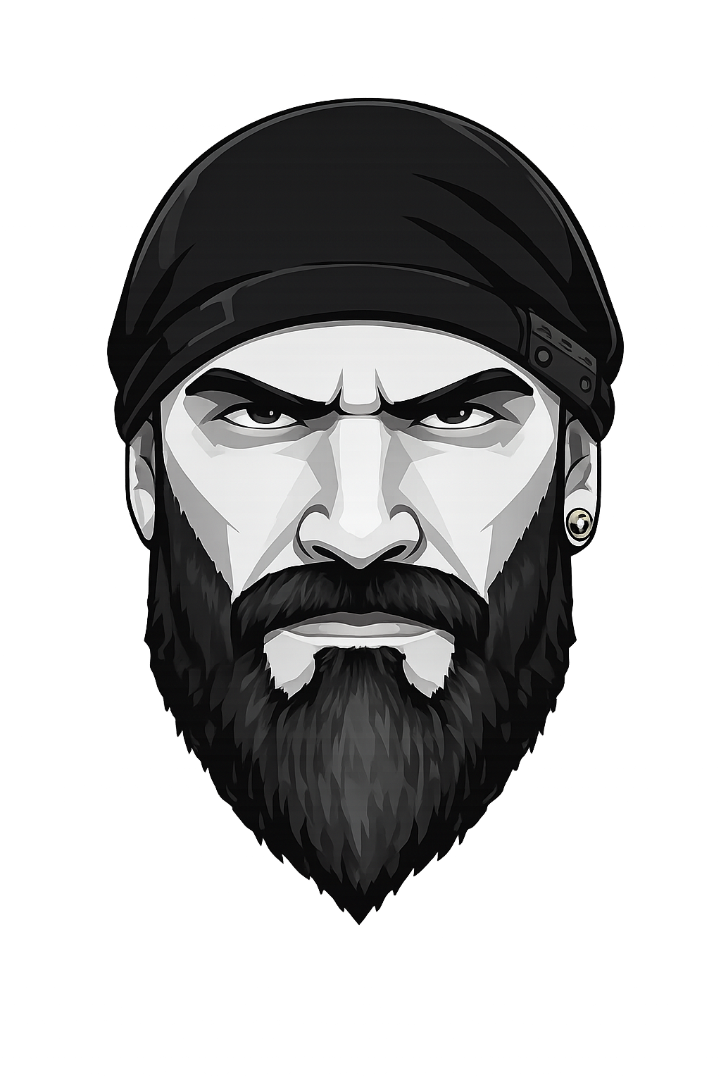 Illustrated portrait of Mustafa Karademir